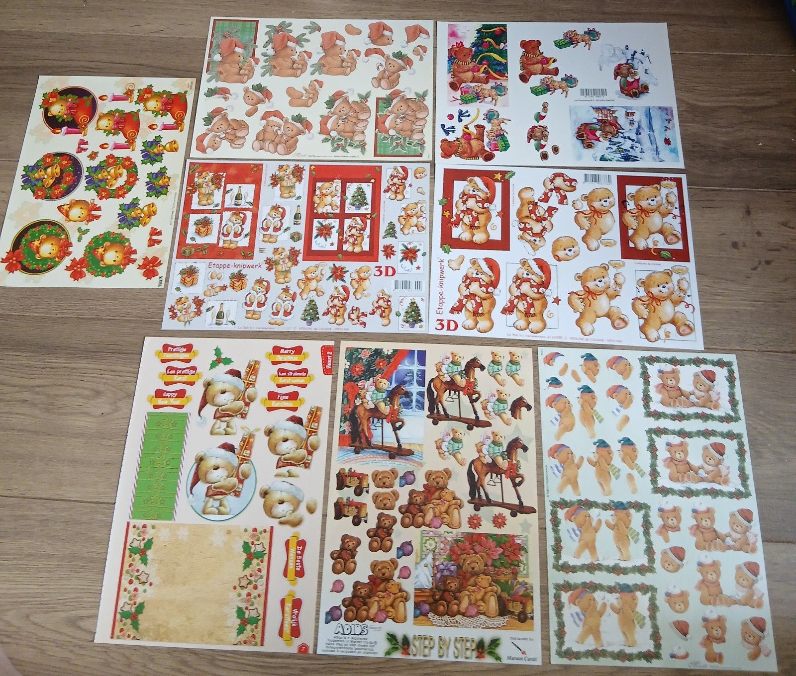 5 Knipvellen Kerstberen Diverse Merken, Hobby en Vrije tijd, Kaarten | Zelf maken, Ophalen of Verzenden, Overige thema's