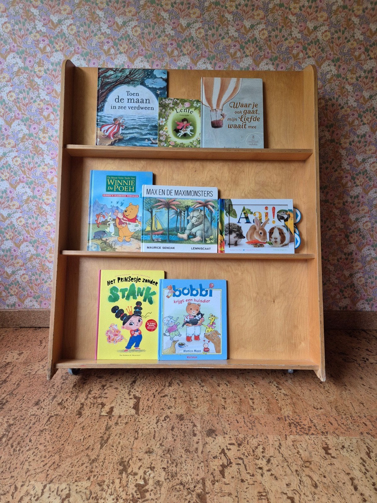 Rolf schoolboekenkast op wielen - ideaal voor kinderboeken, Ophalen, Met plank(en), Gebruikt, 50 tot 100 cm