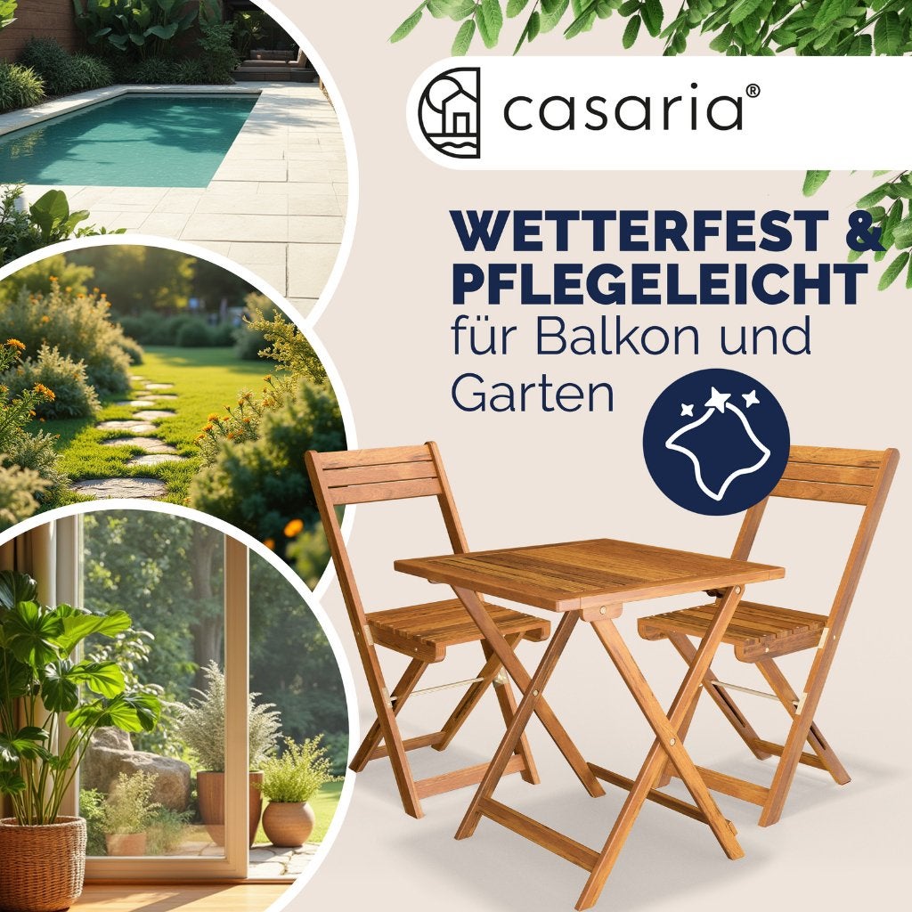 Bistroset inklapbaar tuinset 3-delig hout GRATIS BEZORGD!, 2 zitplaatsen, Verzenden, Nieuw, Nvt