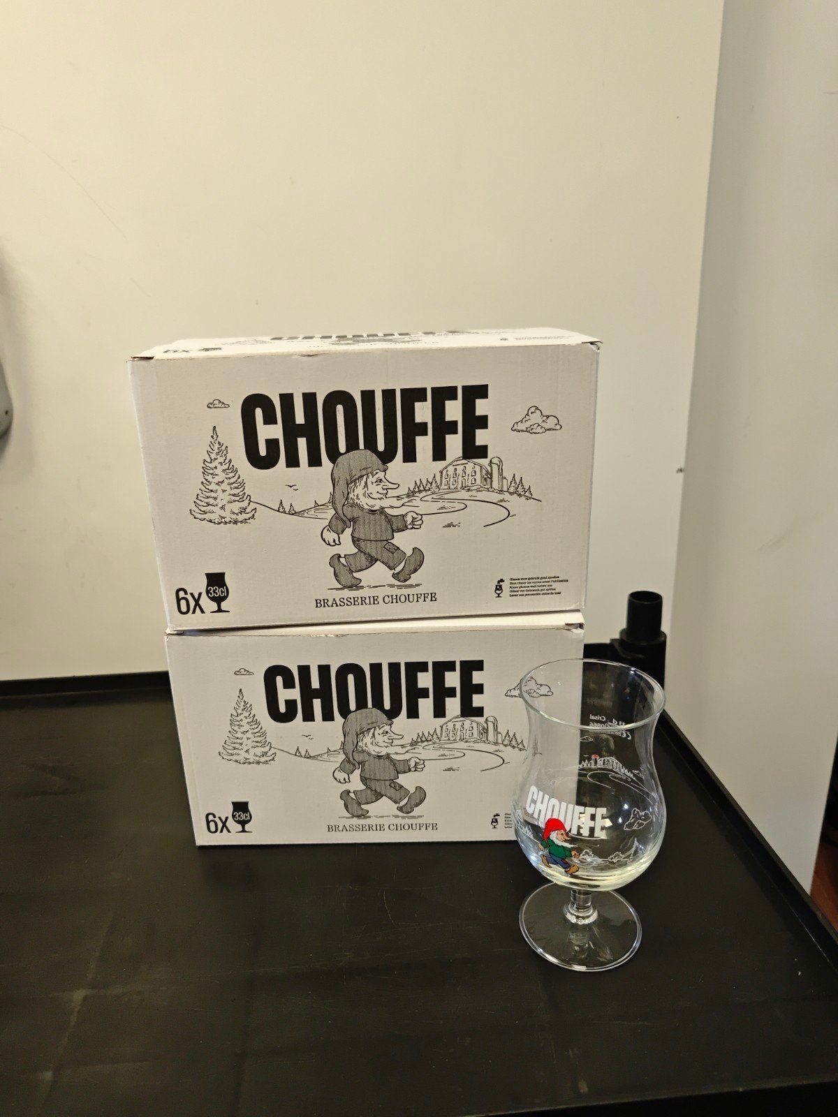 12 Chouffe Brasserie Glazen - Nieuw in Doos, Ophalen, Nieuw, Overige merken, Glas