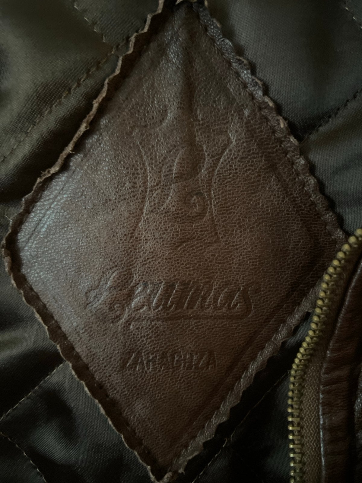 Vintage bruine leren jas - Heren - maat 52, Ophalen of Verzenden, Gedragen, Overige maten, Bruin