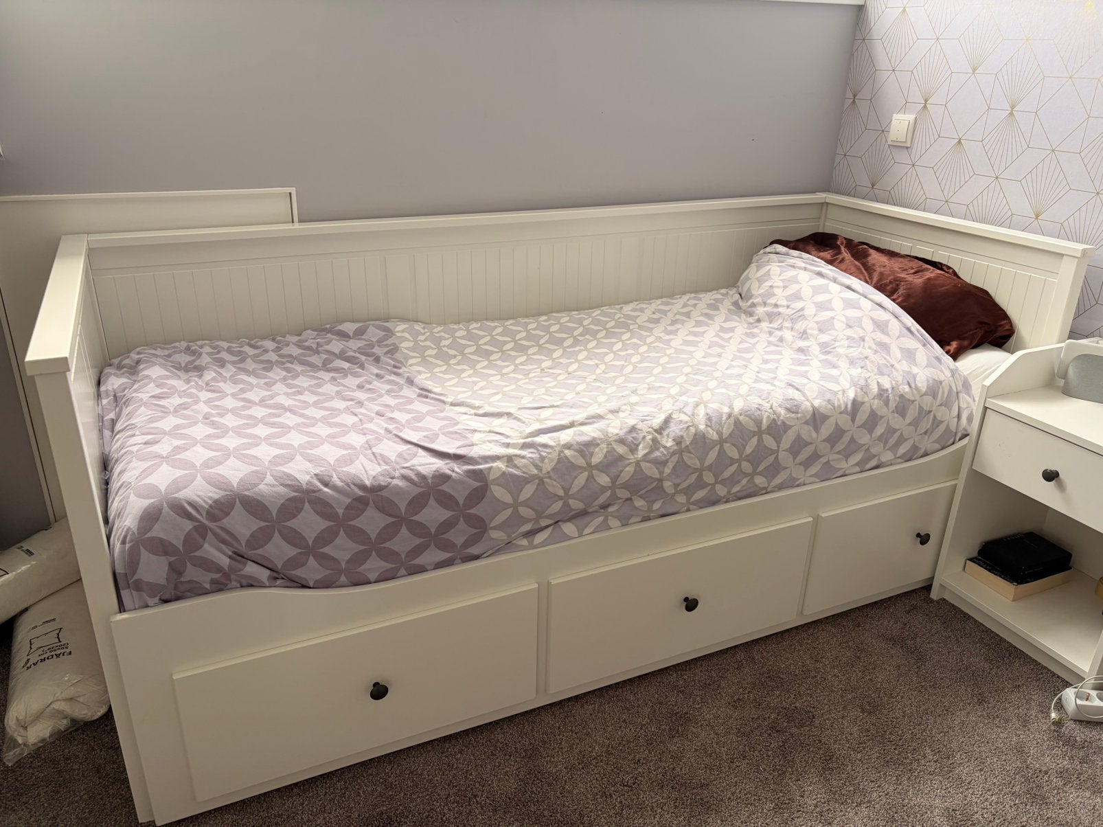 Hermes IKEA bed, Ophalen, Eenpersoons, Wit, Zo goed als nieuw