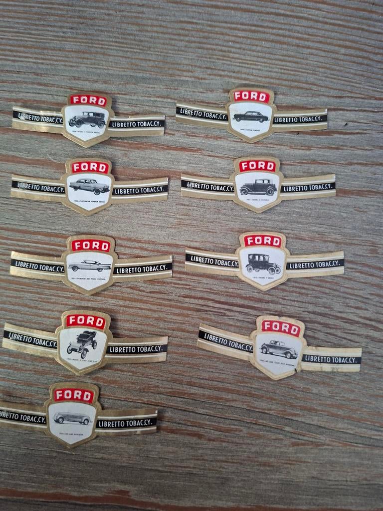Ford Libretto Tobac.Cy. sigarenbandjes, Ophalen of Verzenden