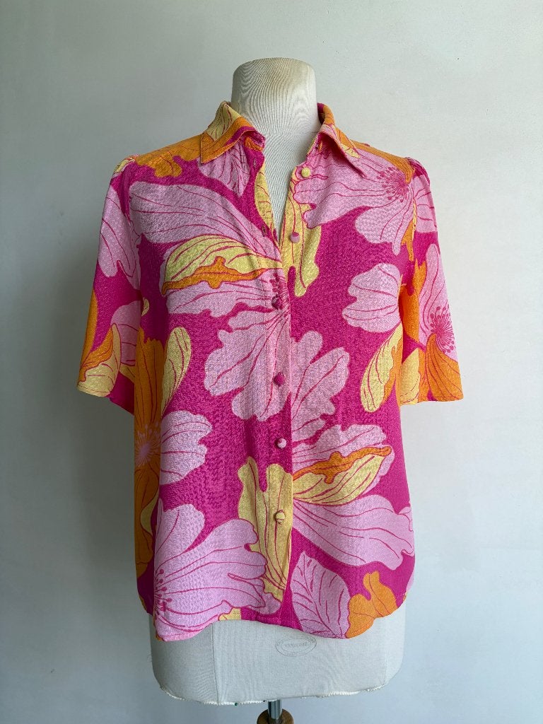 yas blouse roze oranje maat s, Kleding | Dames, Blouses en Tunieken, Verzenden, Oranje, Zo goed als nieuw, Maat 36 (S)