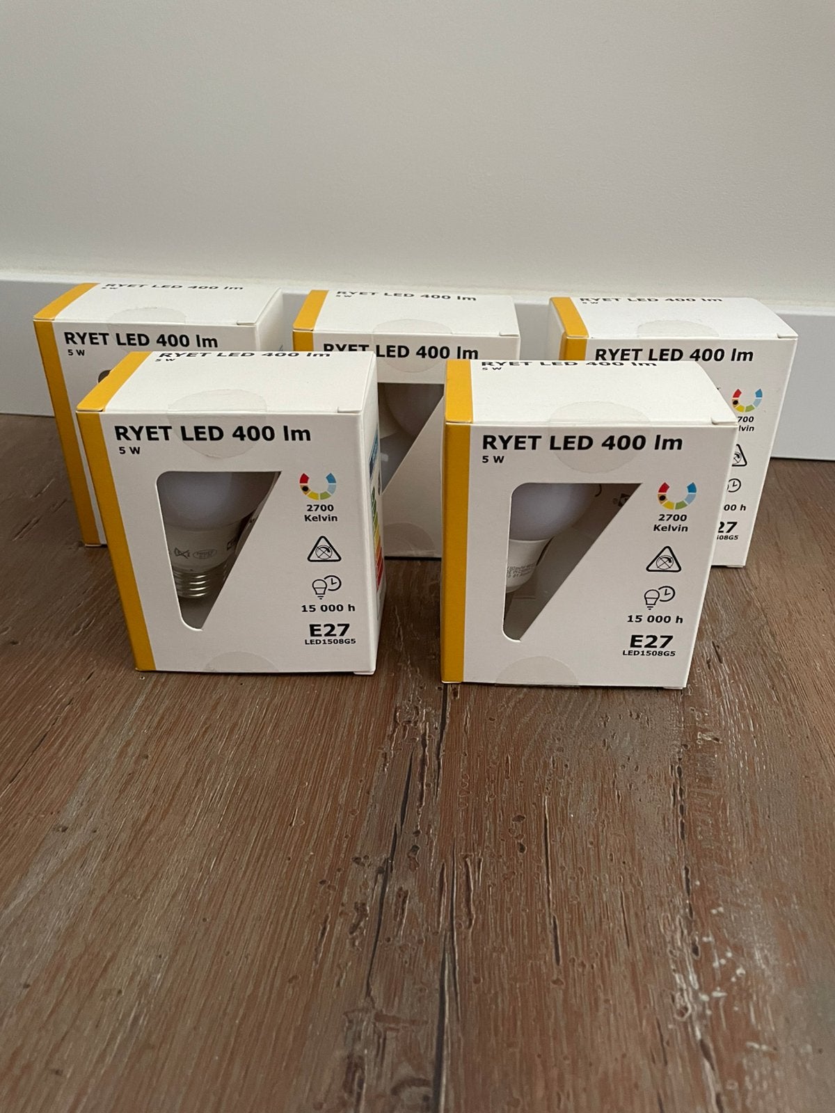 5x Ryet LED 400 lm 5w, Ophalen of Verzenden, Nieuw, E27 (groot), Led-lamp