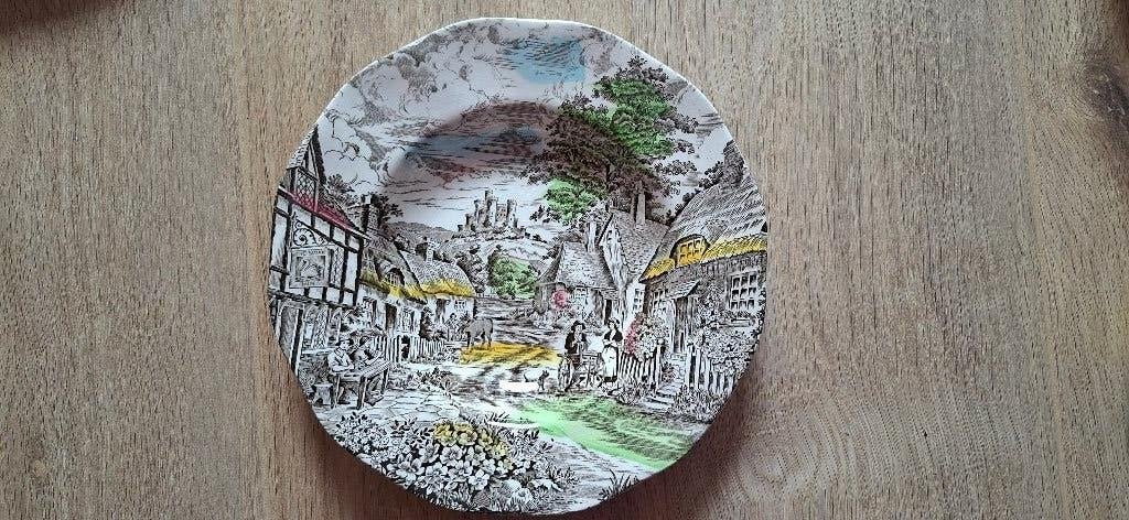 Old English village bord, Ophalen of Verzenden