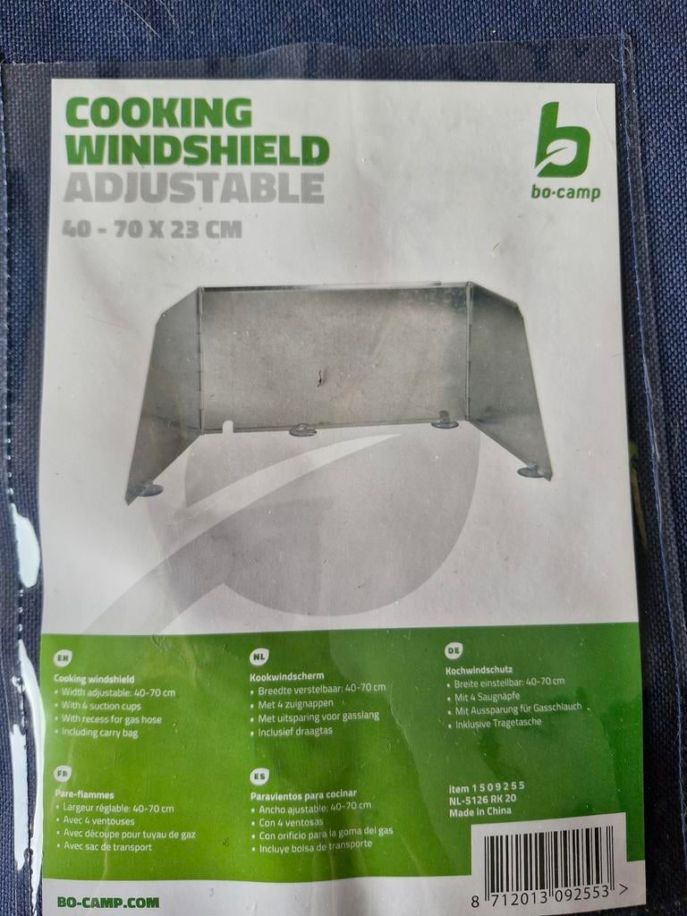 Bo-Camp Kookwindscherm - Nieuw en verstelbaar (40-70x23cm), Ophalen of Verzenden, Nieuw