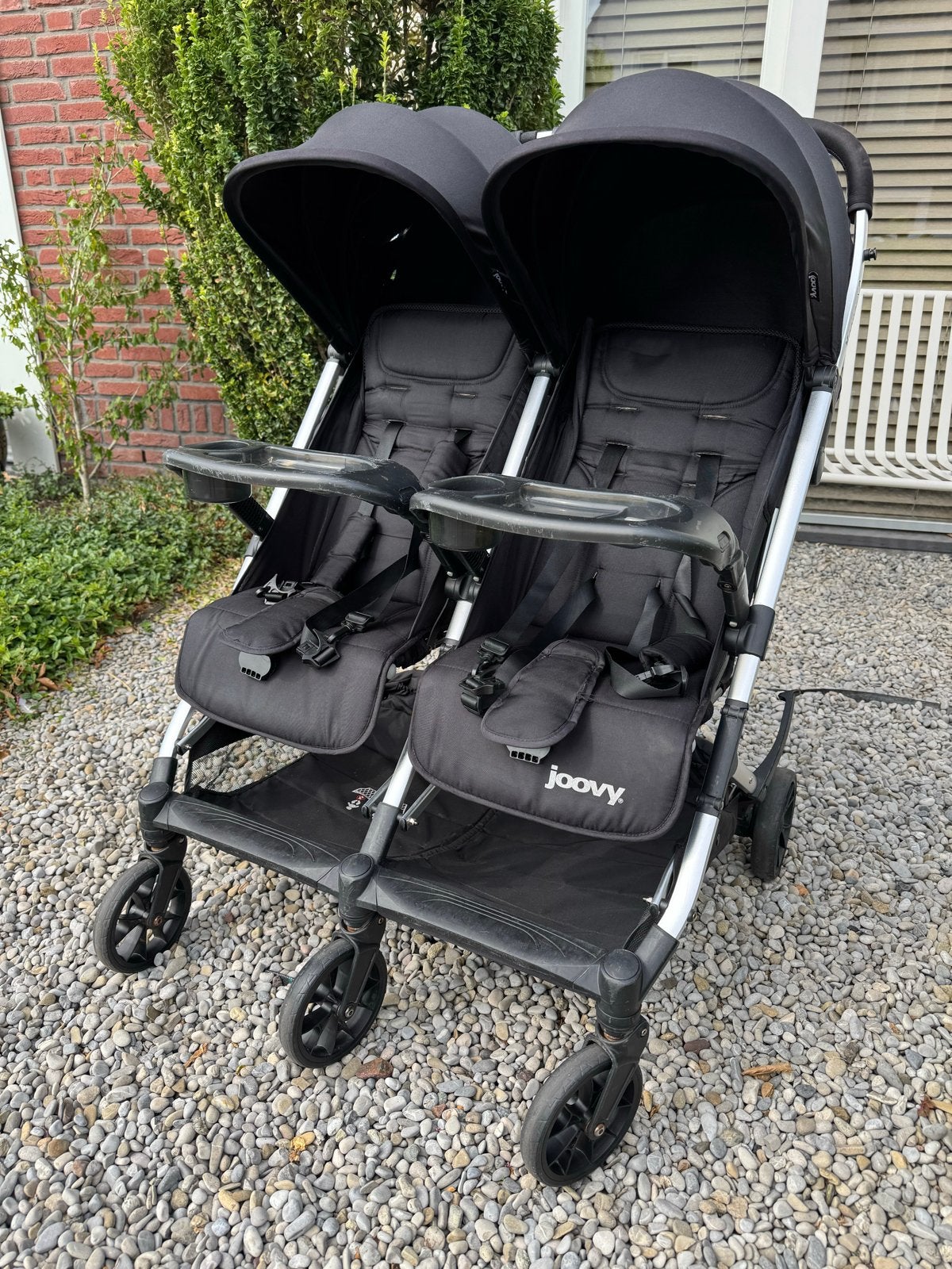 JoovyX2 Tweelingbuggy - zwart, Kinderen en Baby's, Buggy's, Ophalen, Gebruikt, Overige merken, Duomodel