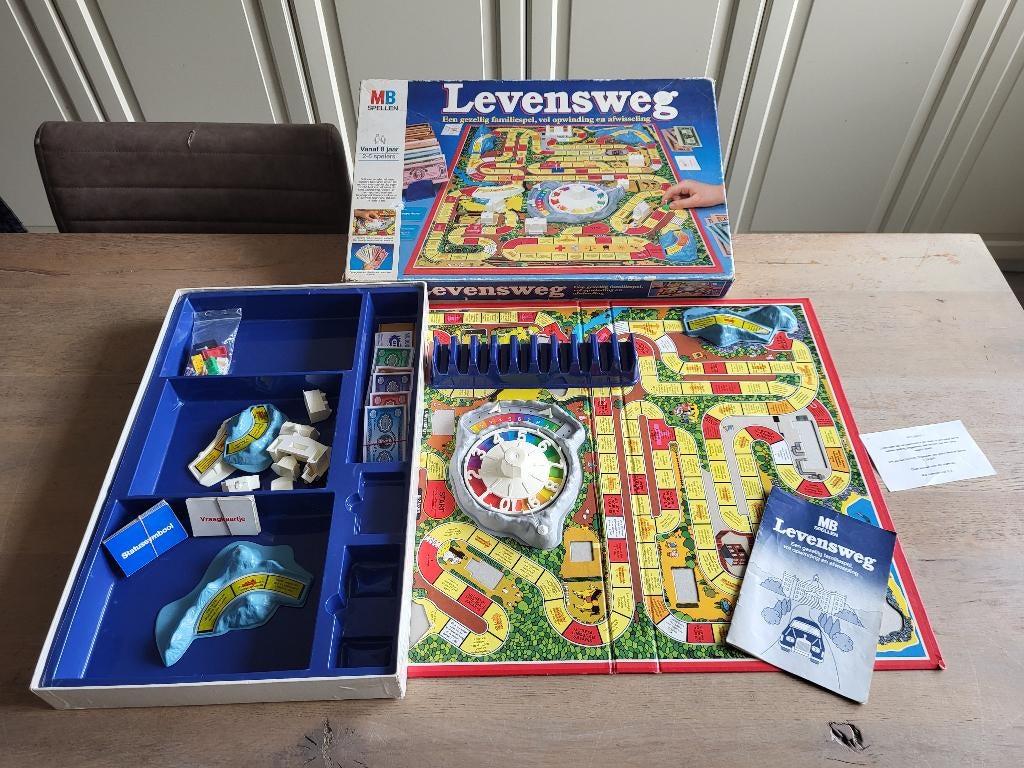 spel Levensweg vintage!, Vijf spelers of meer, Ophalen of Verzenden, Gebruikt
