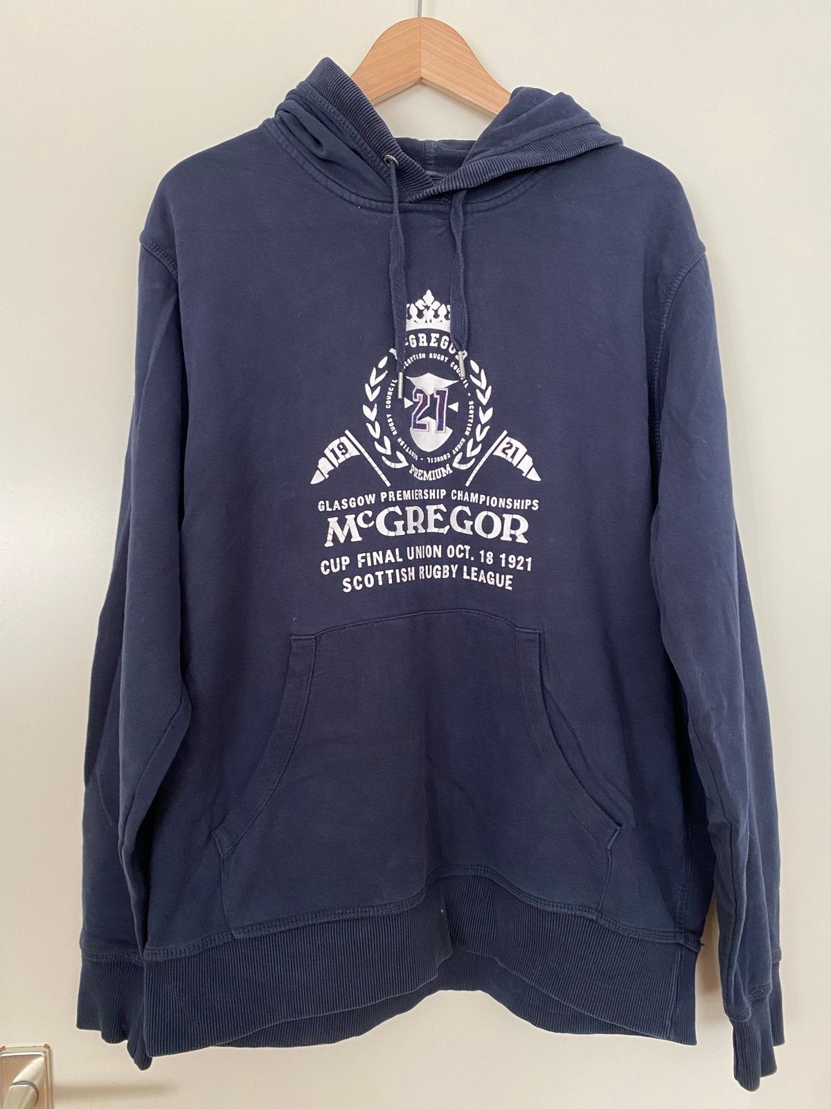 McGregor Hoodie - Glasgow Premiership Championships, Ophalen of Verzenden, Gedragen, Maat 52/54 (L), Blauw