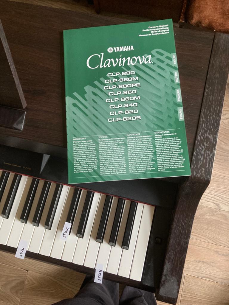 Electrische piano zwart Yamaha Clavinova, Muziek en Instrumenten, Piano's, Ophalen, Gebruikt, Zwart, Piano
