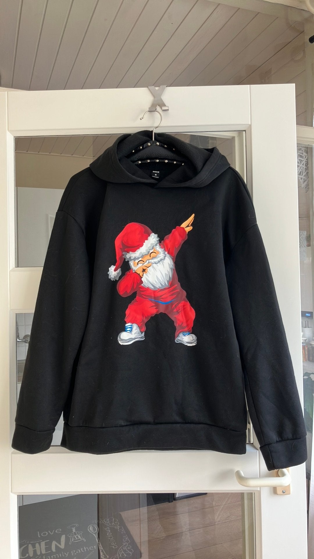 Kerst sweater zwart met fleece mt M, Kleding | Heren, Ophalen of Verzenden, Zo goed als nieuw