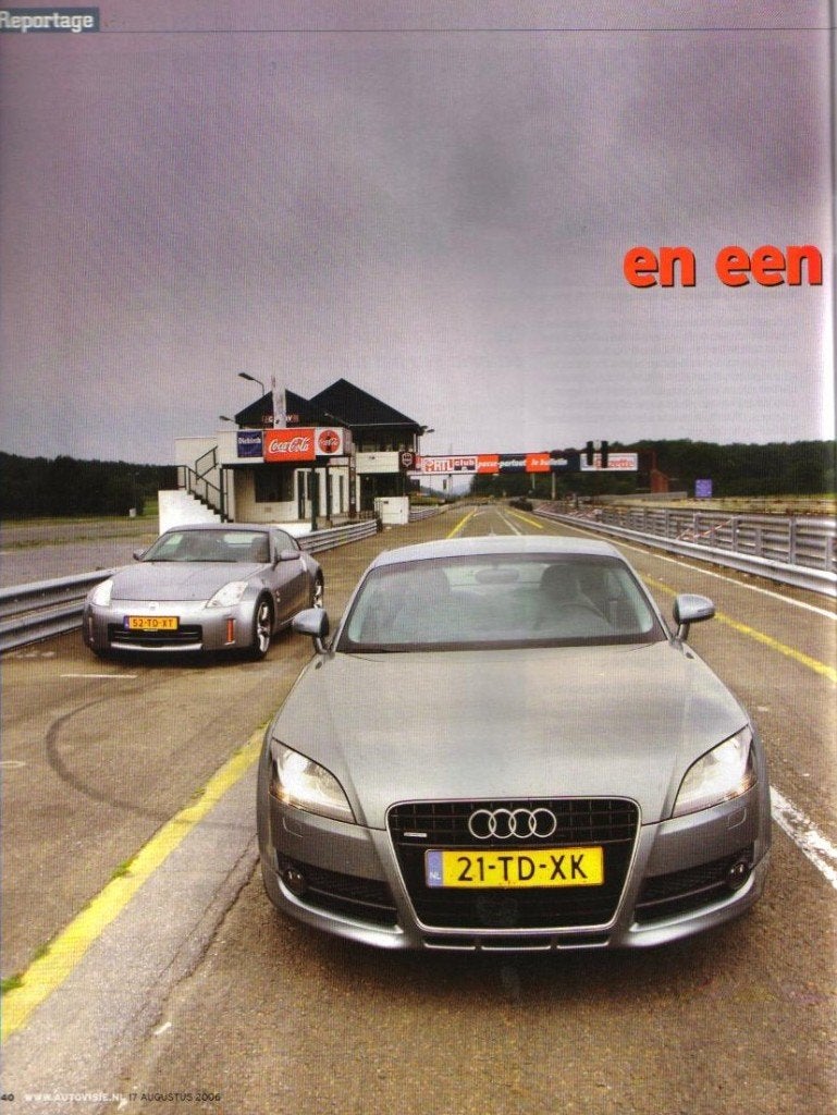Autovisie dubbeltest Audi TT en Nissan 350Z 2006, Ophalen of Verzenden, Gelezen, Audi