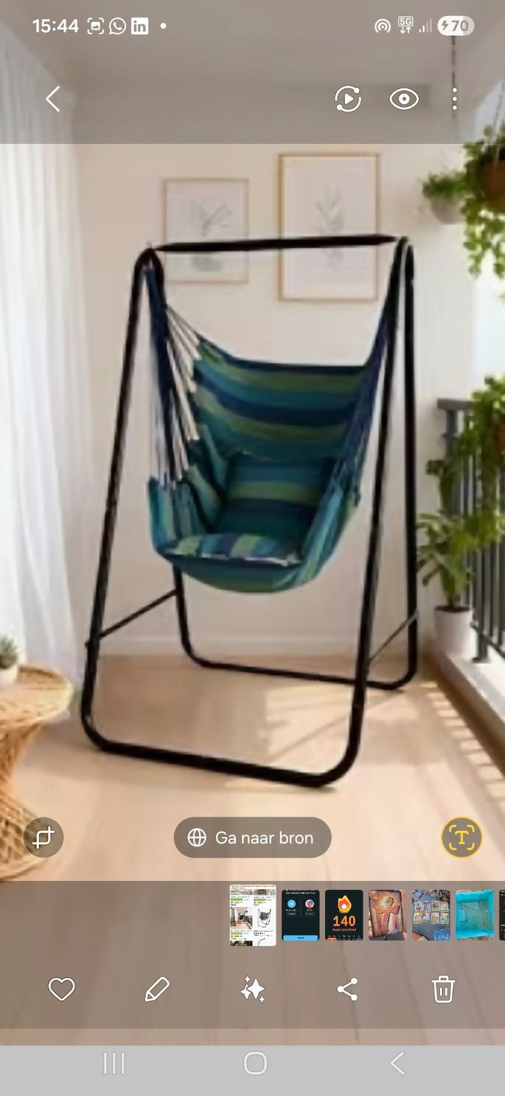 Hangstoel, Tuin en Terras, Hangmatten, Ophalen of Verzenden, Nieuw
