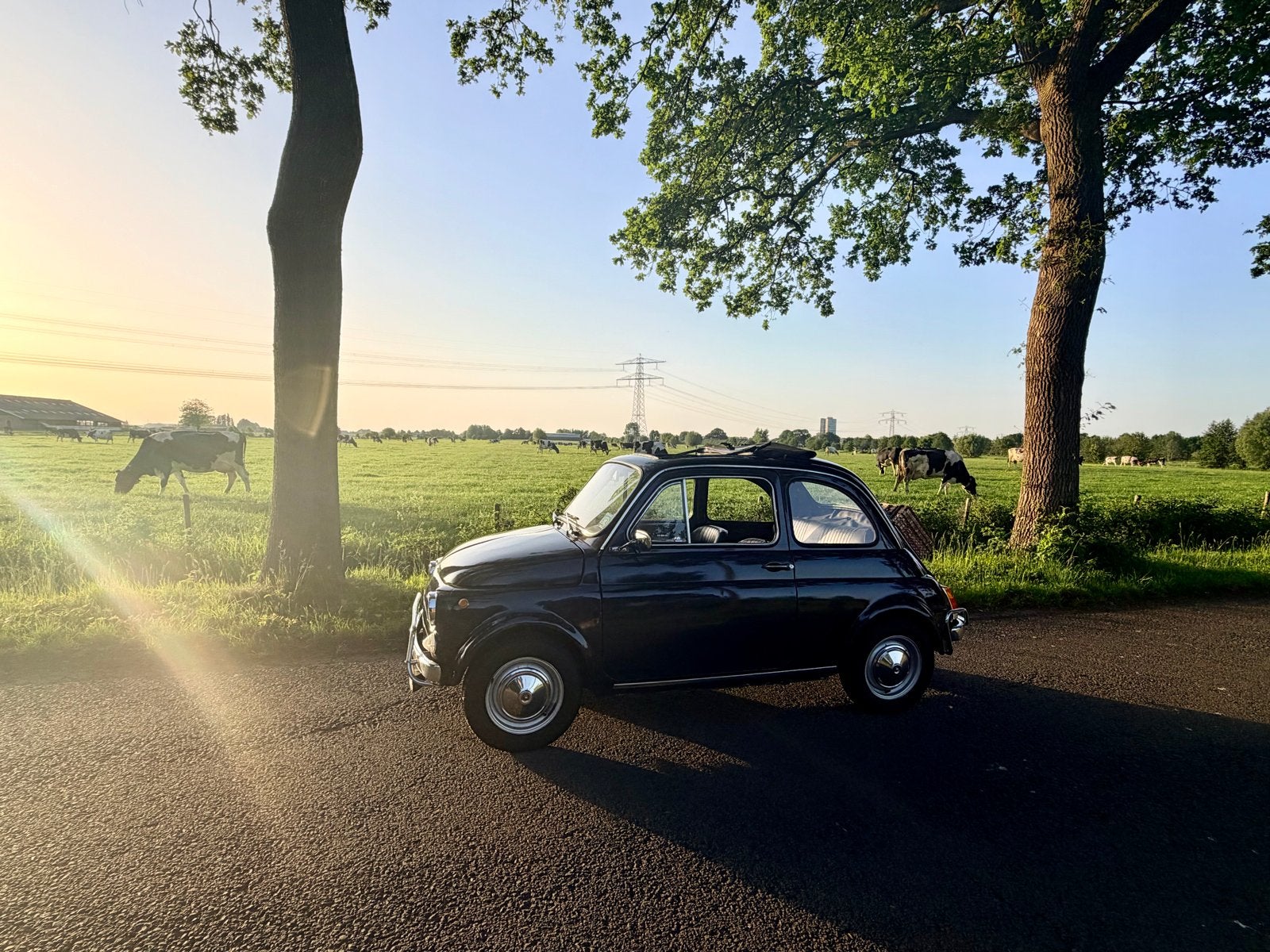 Fiat 500 Oldtimer te leen / te huur. Trouwauto amersfoort, Hobby en Vrije tijd, Feestartikelen | Verhuur, Nieuw, Ophalen