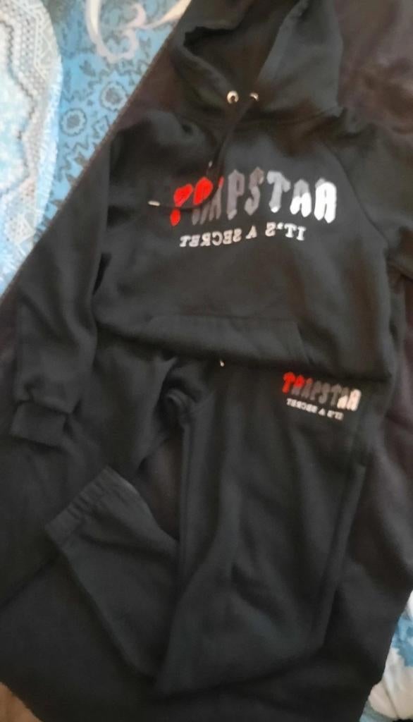 Trapstar trainingspak zwart - hoodie en joggingbroek, Ophalen of Verzenden, Zo goed als nieuw, Jongen of Meisje