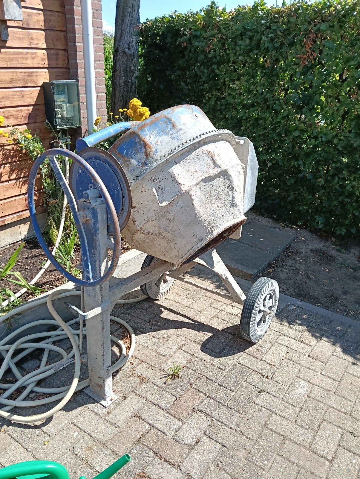 revo betonmolen, Ophalen, Gebruikt