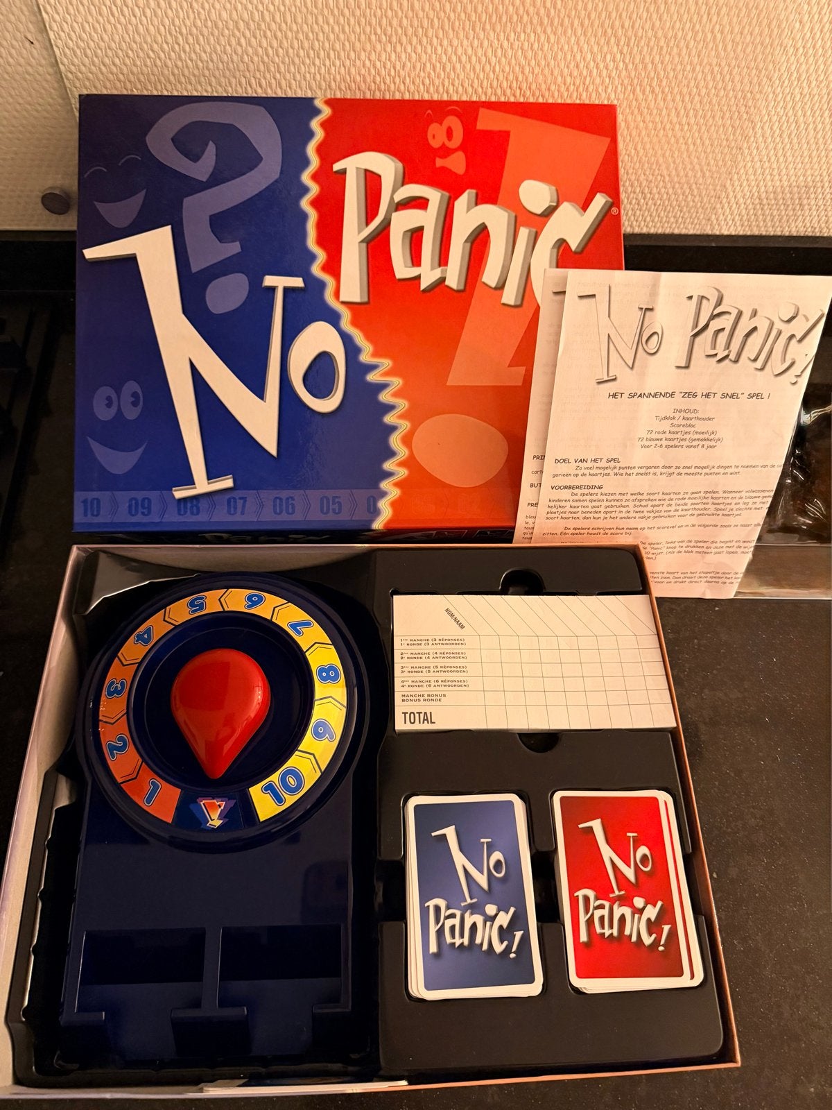 No Panic! Bordspel - Het spannende 'zeg het snel' spel!, Drie of vier spelers, Ophalen of Verzenden, Gebruikt