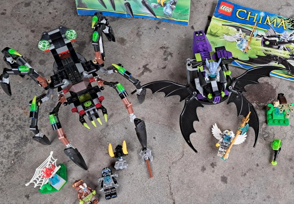 LEGO Chima 70130 en 70128 - Speelset met beschadigingen, Gebruikt, Overige thema's, Lego, Ophalen of Verzenden