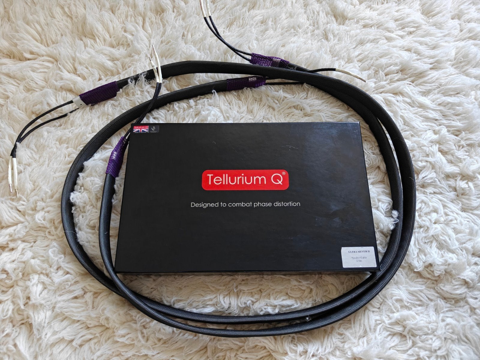 Tellurium Q Ultra Silver II luidsprekerkabel van 2.5 meter, Ophalen of Verzenden, Zo goed als nieuw