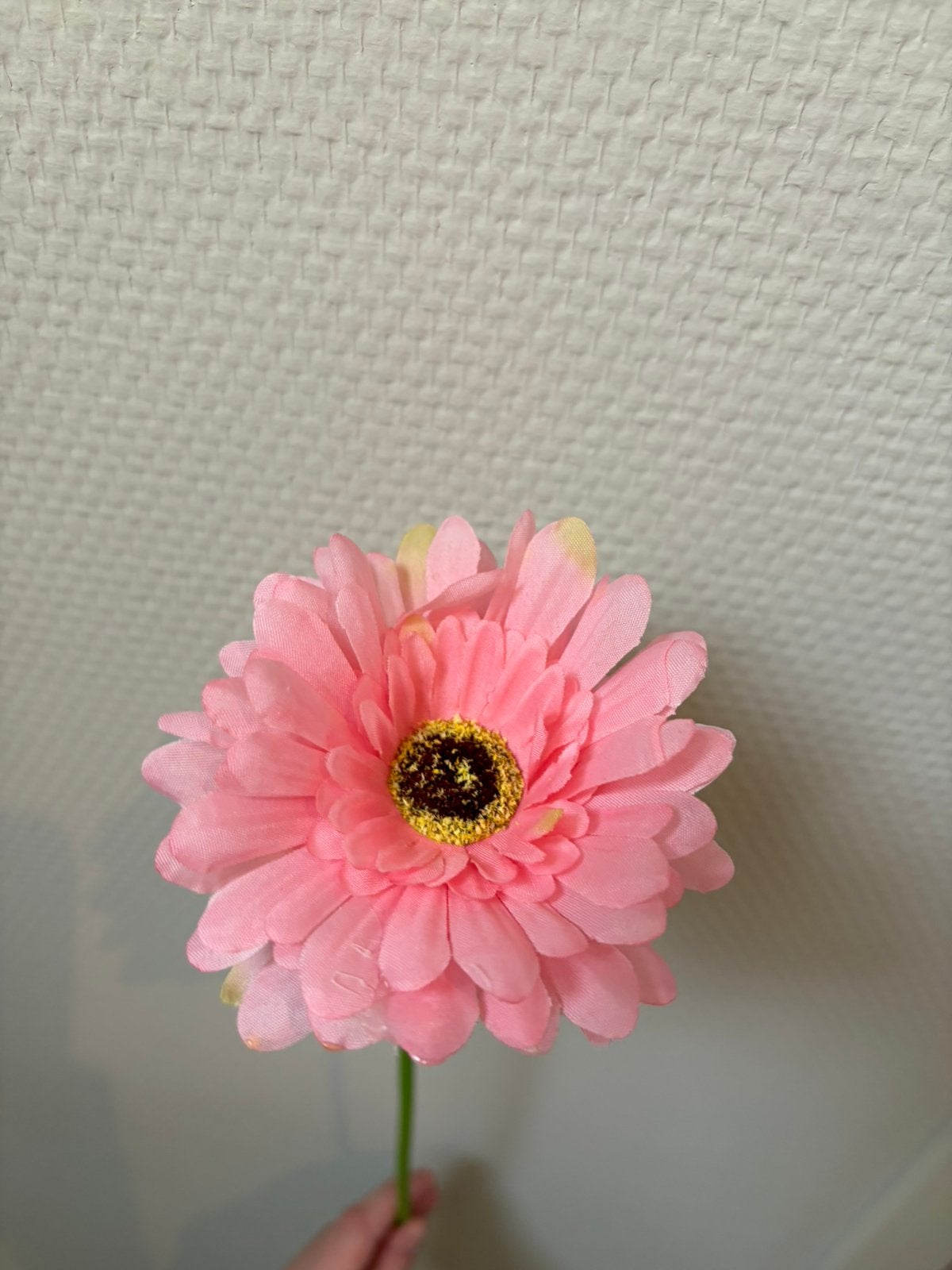 1x Gerbera roze, Kunstbloem, Nieuw, 47 cm, Ophalen of Verzenden