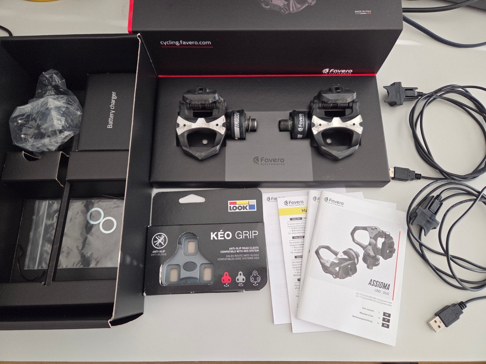 Favero Assioma DUO Look Keo powermeter pedalen, Crankstel of Pedalen, Gebruikt, Ophalen of Verzenden, Favero