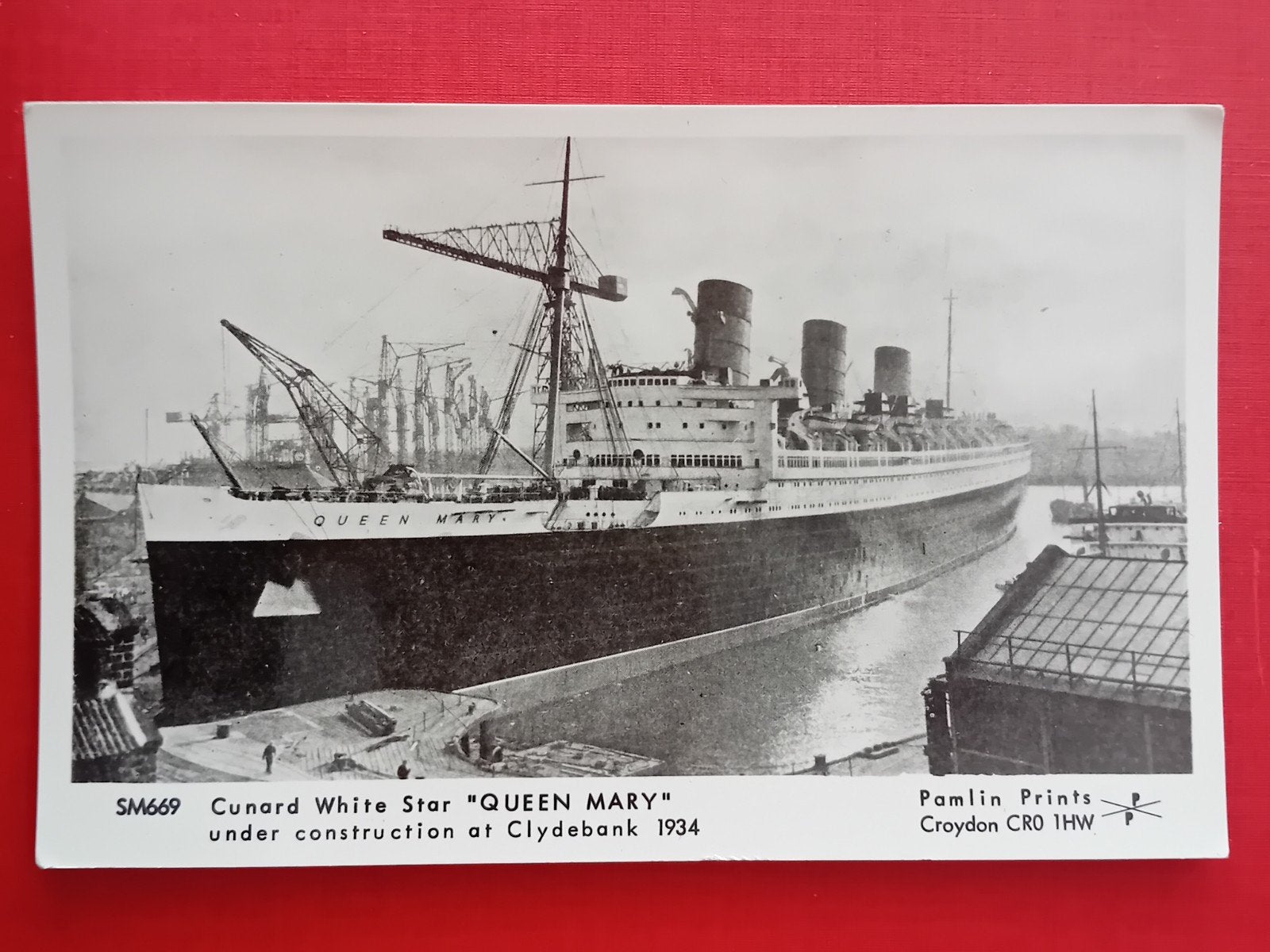 Ansichtkaart Queen Mary, Ophalen of Verzenden, Zo goed als nieuw, Kaart, Foto of Prent