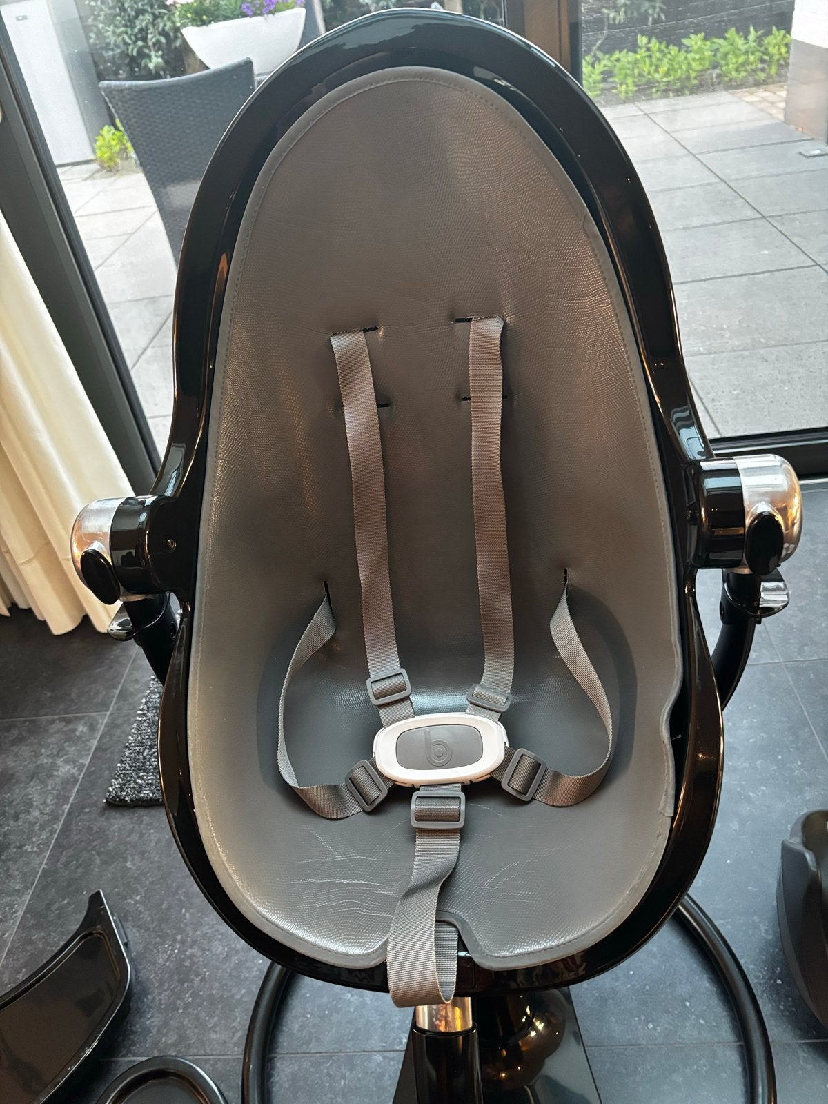 Bloom Fresco Chrome kinderstoel met accessoires, Ophalen, Zo goed als nieuw, Meegroeistoel, Afneembaar eetblad