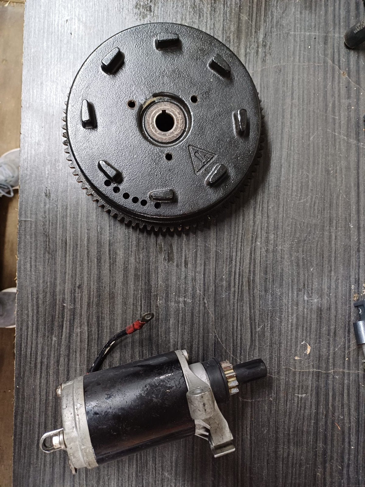 OMC Evinrude Johnson elektrische starterset 9.9pk /15pk 4T, Ophalen of Verzenden, Gebruikt, Motor en Techniek, Zeilboot of Motorboot