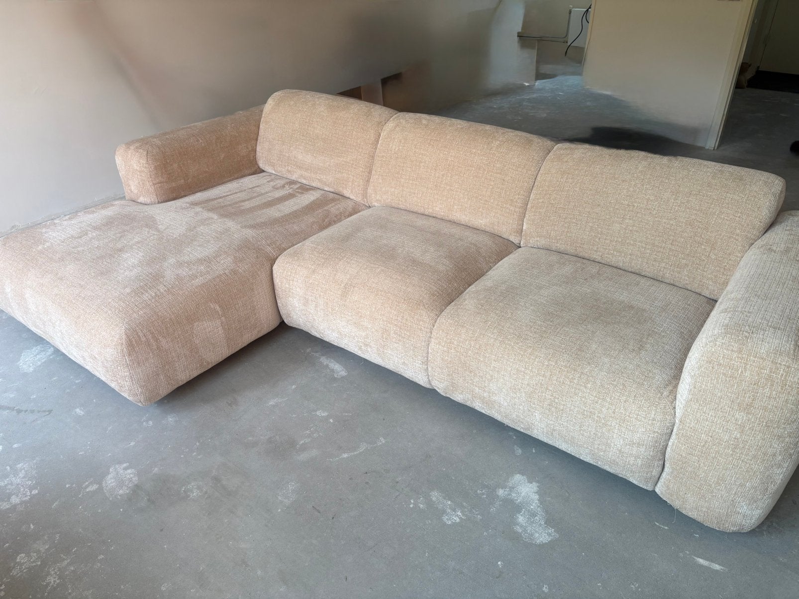 WOOOD Cloud chaise longue bank, Ophalen, Zo goed als nieuw, Vierpersoons of meer, Stof