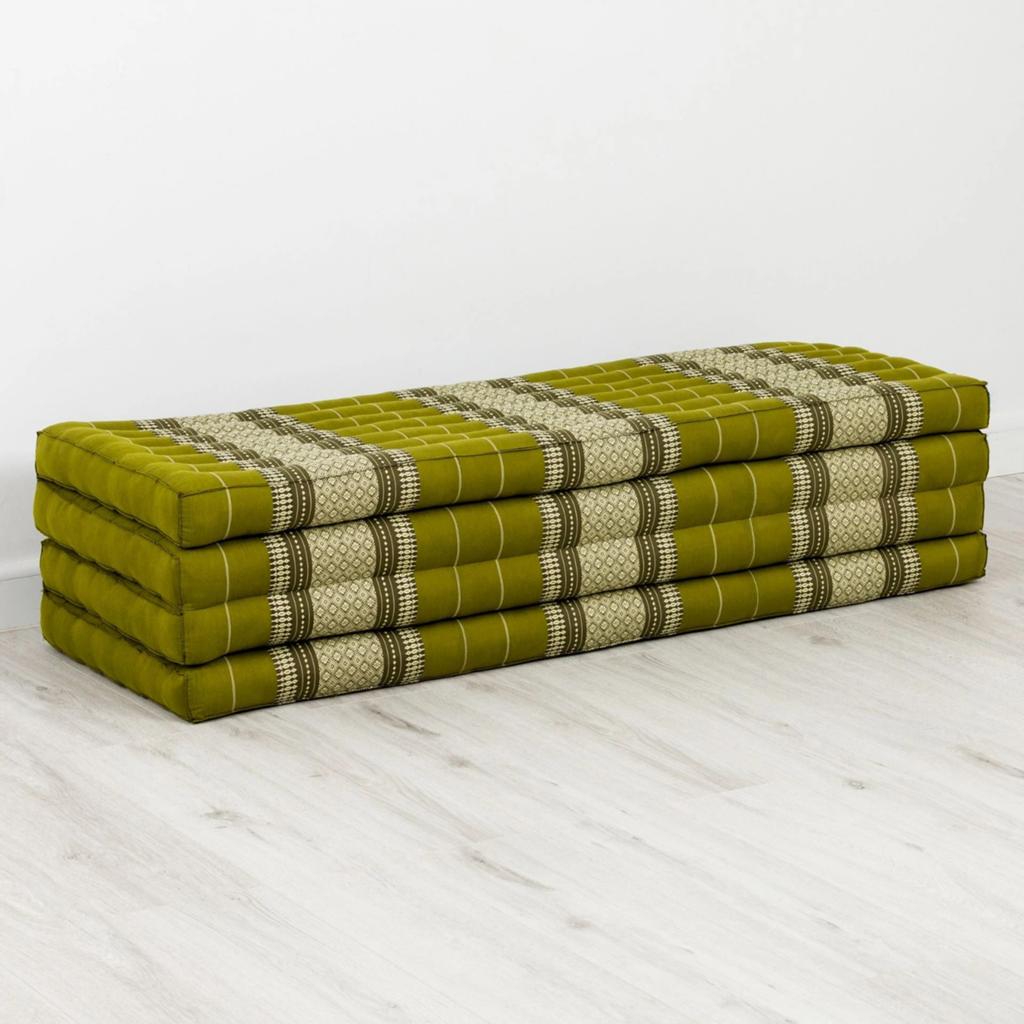 Nieuw Kapok Opklapmatras / Thai matras 140 cm breed, Ophalen, 140 cm, Groen, Nieuw