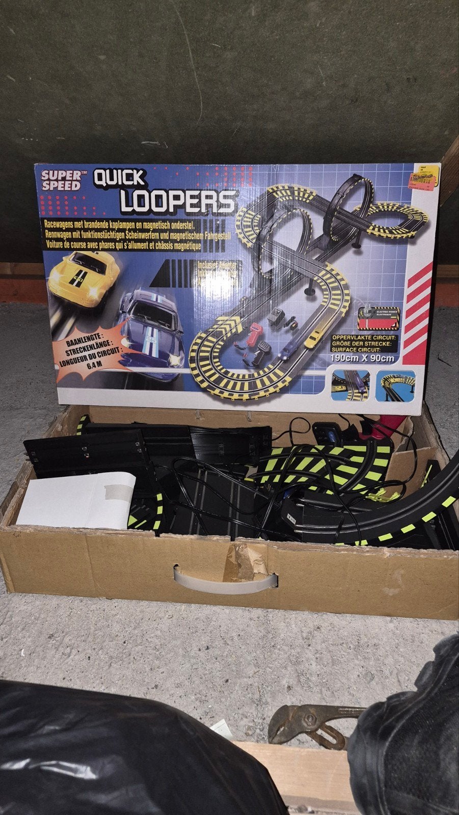 Racebaan Quick Loopers super speed, Racebaan, Zo goed als nieuw, Elektrisch, Met looping