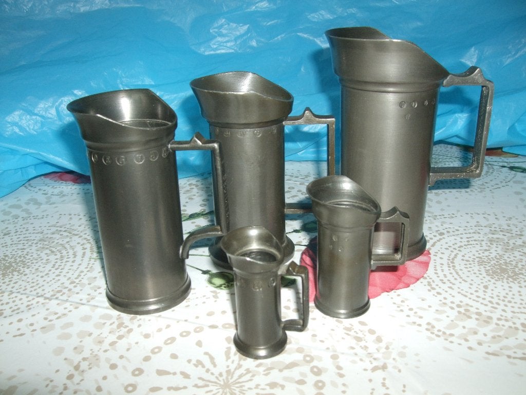 tinnen vazen tinnen kannen set 3, Antiek en Kunst, Antiek | Tin, Ophalen of Verzenden