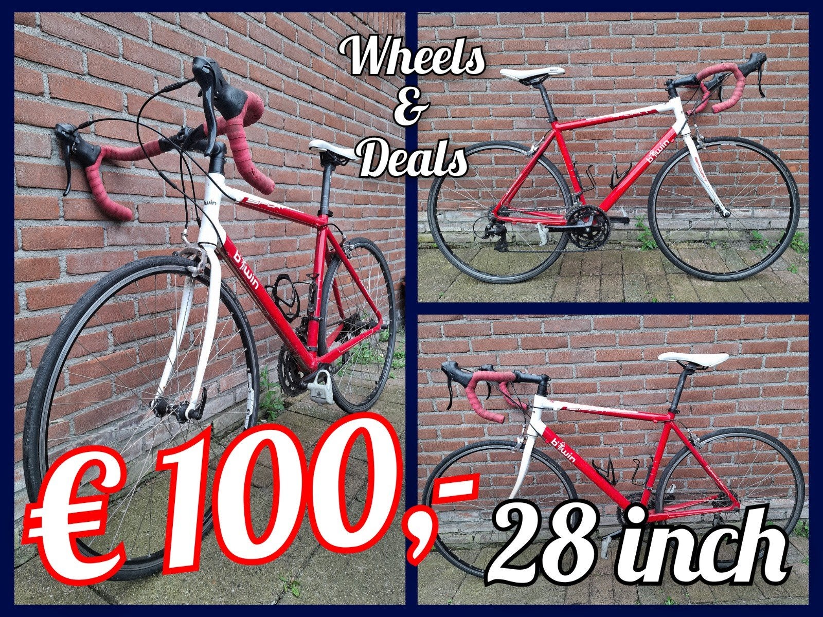 Wielerfiets Btwin 28 inch, Ophalen, Gebruikt, Minder dan 10 versnellingen, Overige merken