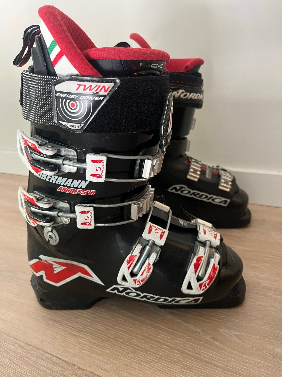 Nordica Dobermann Aggressor World Cup 130 skischoenen, Ophalen, Gebruikt, 100 tot 140 cm, Schoenen