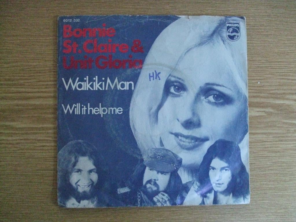 BONNIE ST.CLAIRE & UNIT GLORIA    WAIKIKI MAN / WILL IT HELP, Cd's en Dvd's, 7 inch, Single, Ophalen of Verzenden, Pop