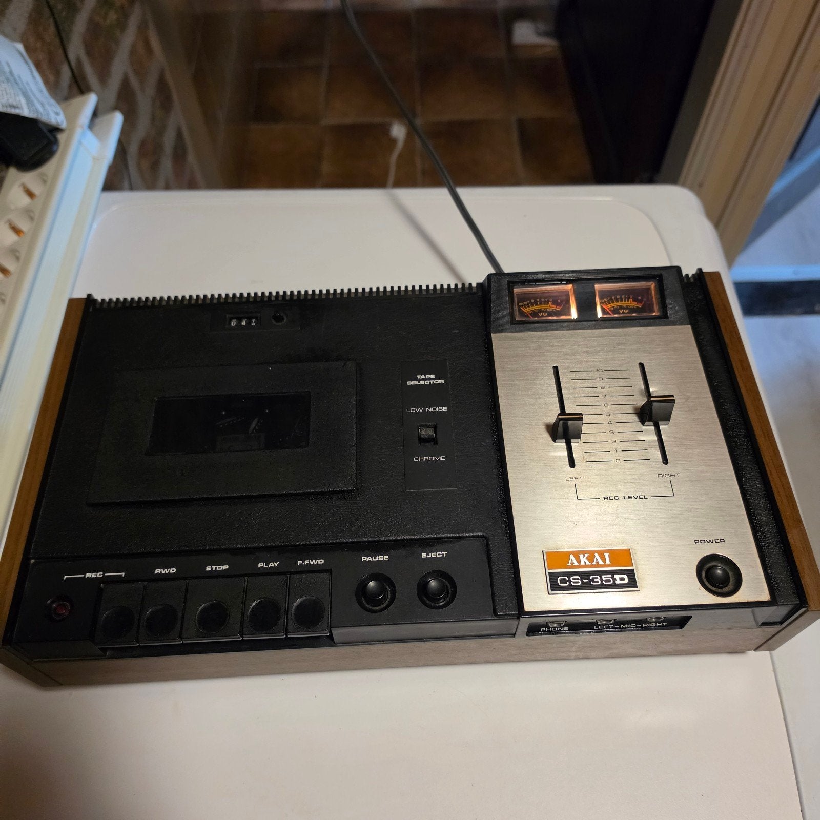 Akai CS 35D vintage cassettedeck, Ophalen of Verzenden, Akai