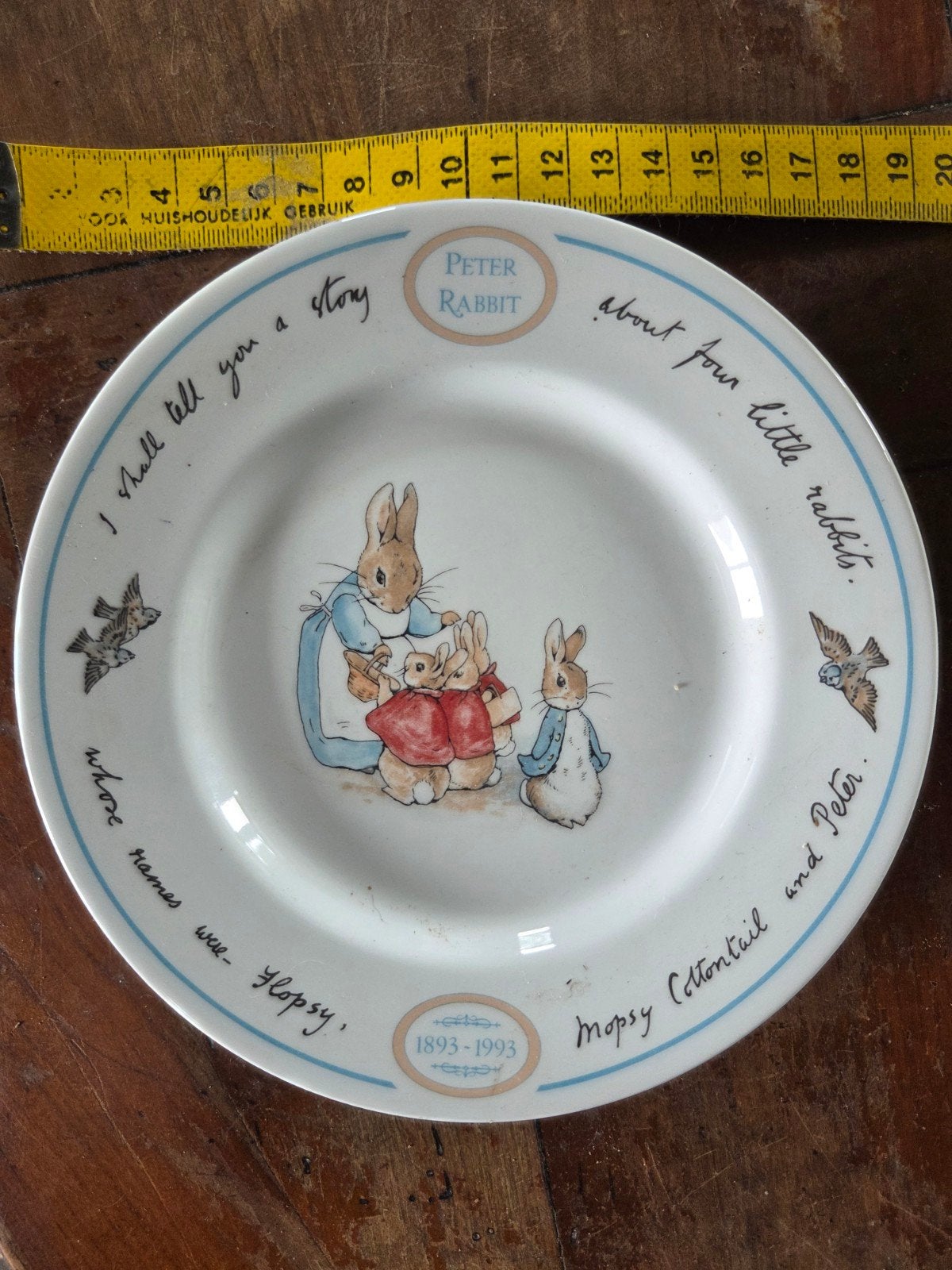 Wedgwood Peter Rabbit bordje 18cm, Vintage, Nieuw, Ophalen of Verzenden, Bord(en)