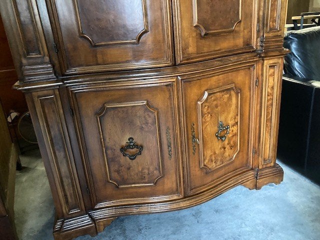 Foto 7 van servieskast buffetkast brocante notenhout 2 delen ALS NIEUW