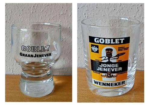 2 GOBLET JENEVER GLAASJES, Verzamelen, Glas en Borrelglaasjes, Ophalen of Verzenden, Zo goed als nieuw, Borrel- of Shotglas