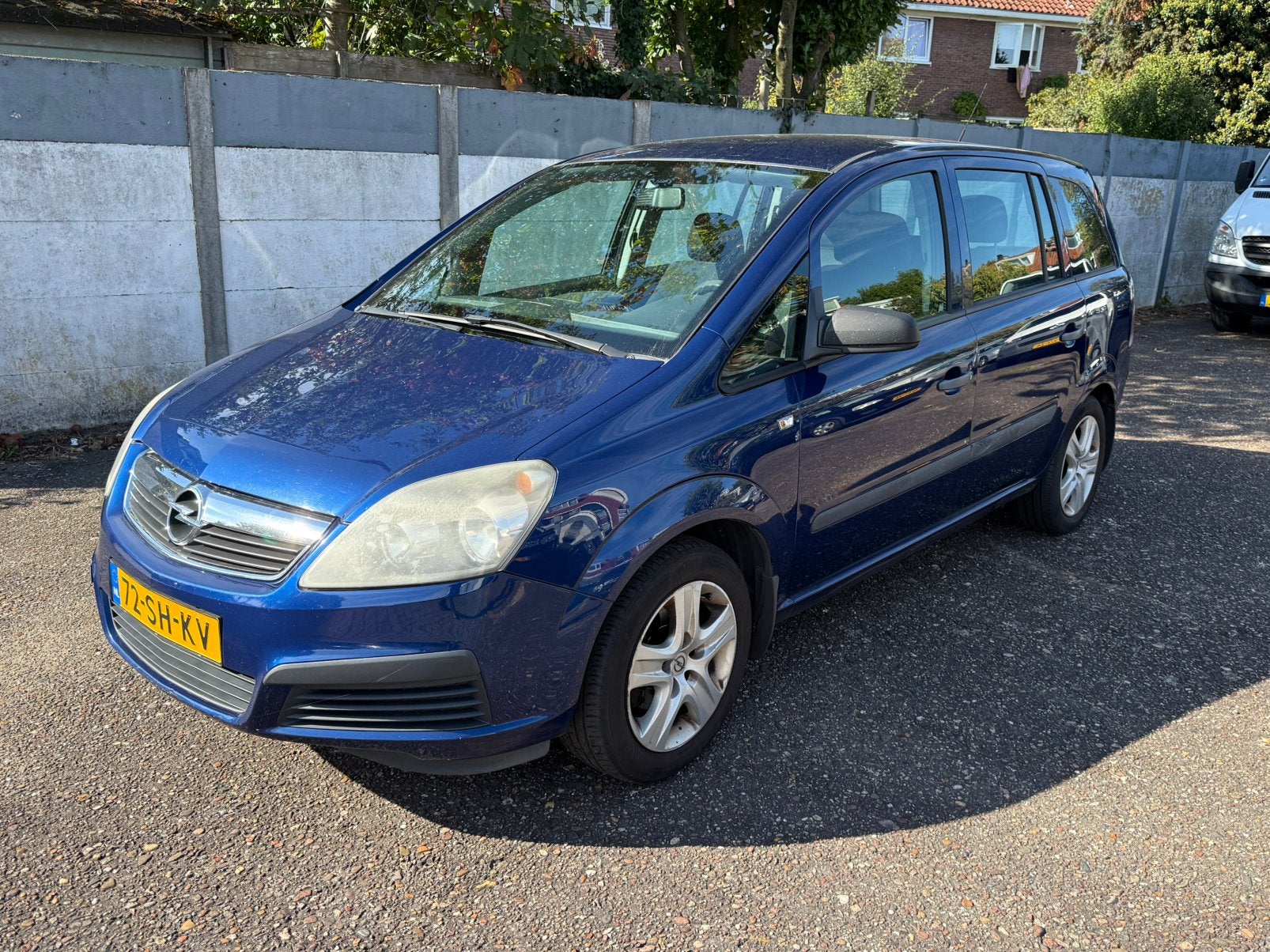 Opel Zafira 1.6 2006 Blauw 7 PERSOONS AIRCO CRUISE CONTROL, Voorwielaandrijving, Stof, Zwart, 4 cilinders