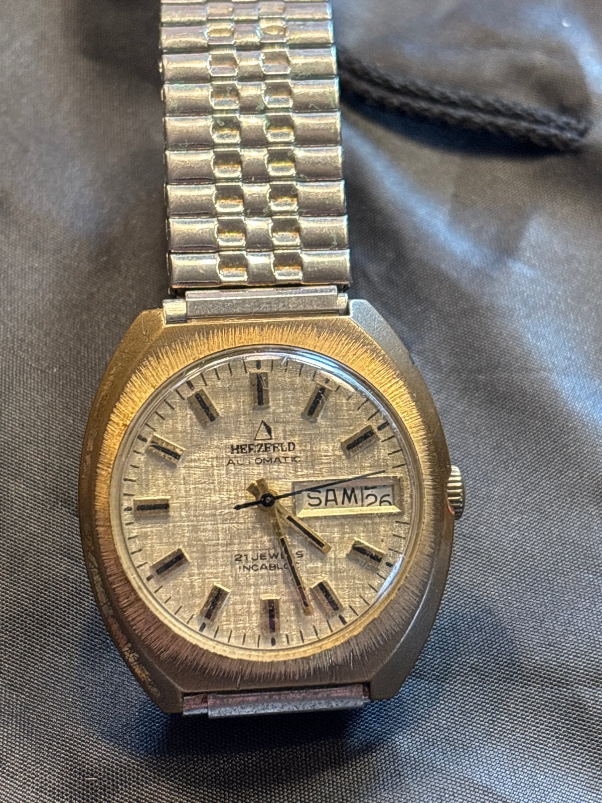 Herzfeld Automatic Horloge - 21 jewls incabloc, Overige merken, Gebruikt, Polshorloge, Ophalen of Verzenden