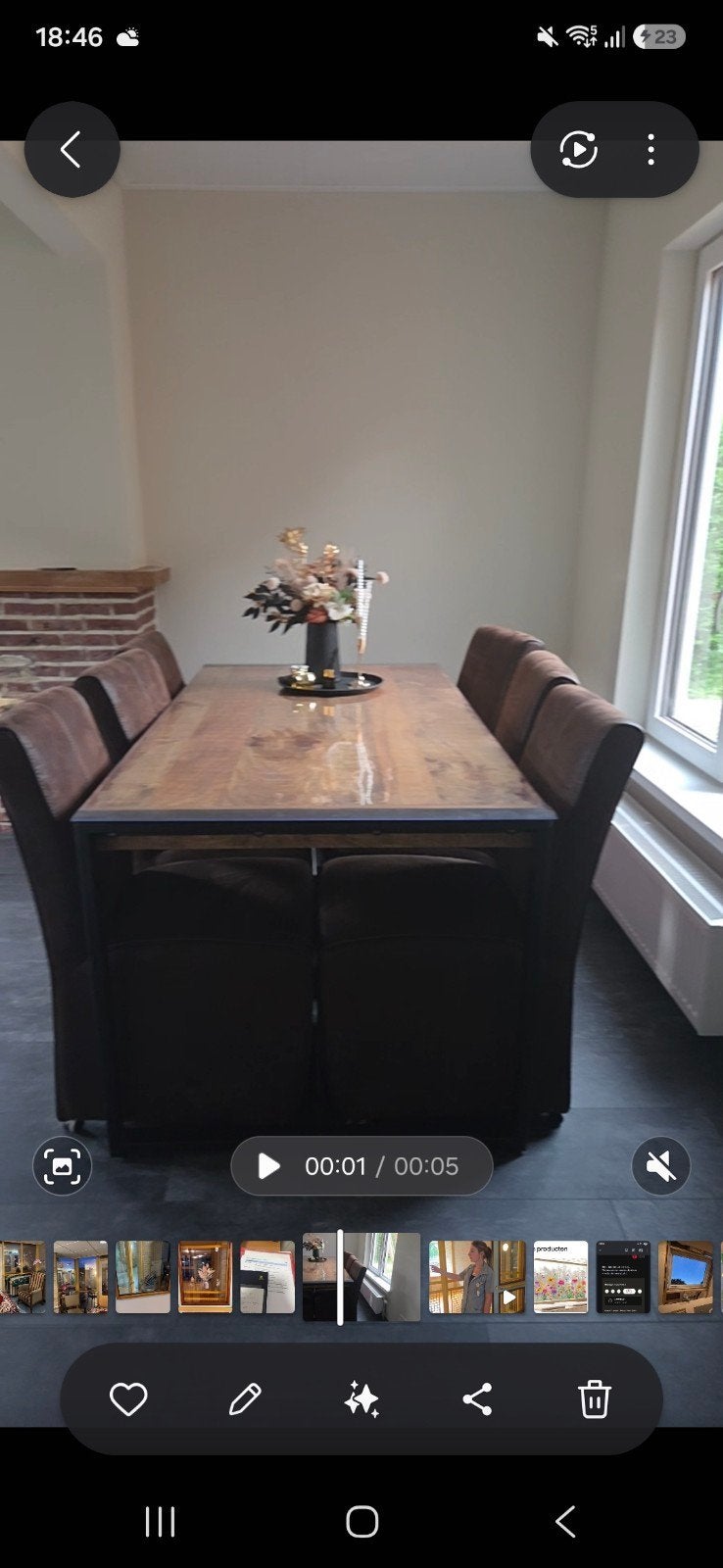 Mangohouten eettafel 180x90 met 4mm tafelzeil, Ophalen, Gebruikt, 50 tot 100 cm, Vijf personen of meer