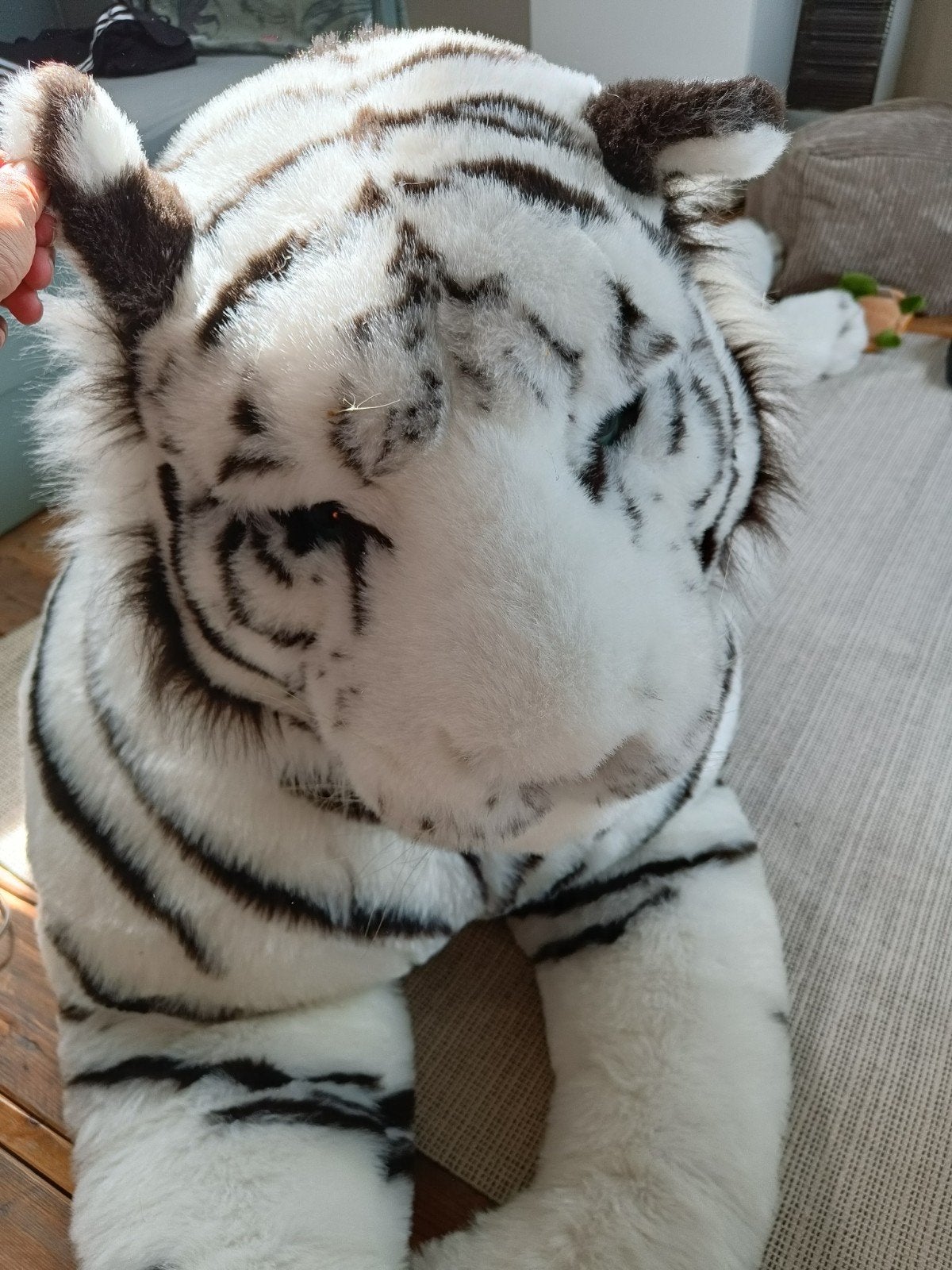 Gigantische Witte Tijger Knuffel - Meer dan 2,5 Meter!, Ophalen, Zo goed als nieuw, Wit, Groot (groter dan 80 cm)