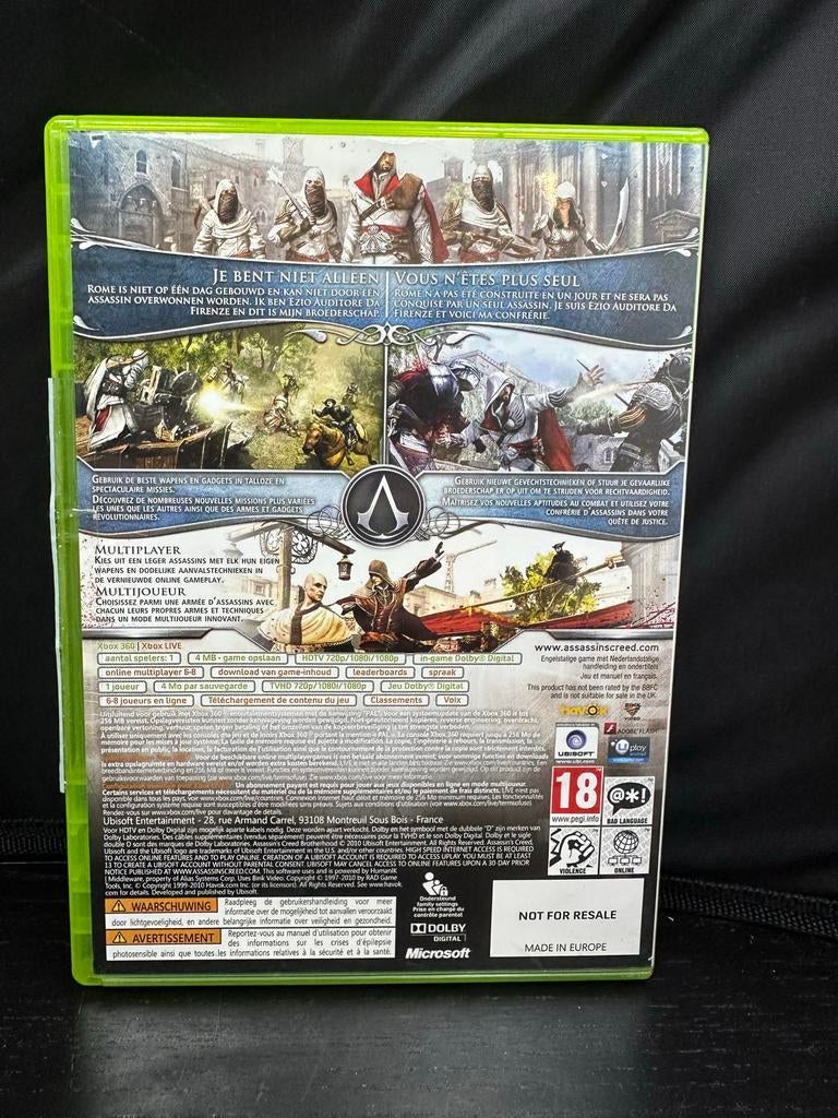 Assassin's Creed Brotherhood - Xbox 360, Online, Vanaf 18 jaar, 1 speler, Ophalen of Verzenden
