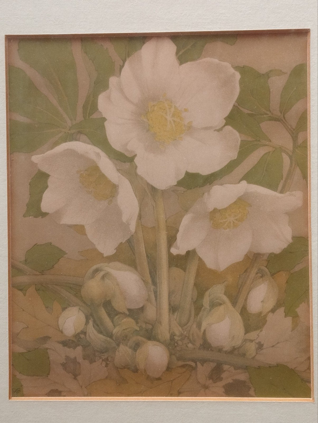 Jan Voerman Jr. Lithografie Stilleven met bloemen, Ophalen of Verzenden