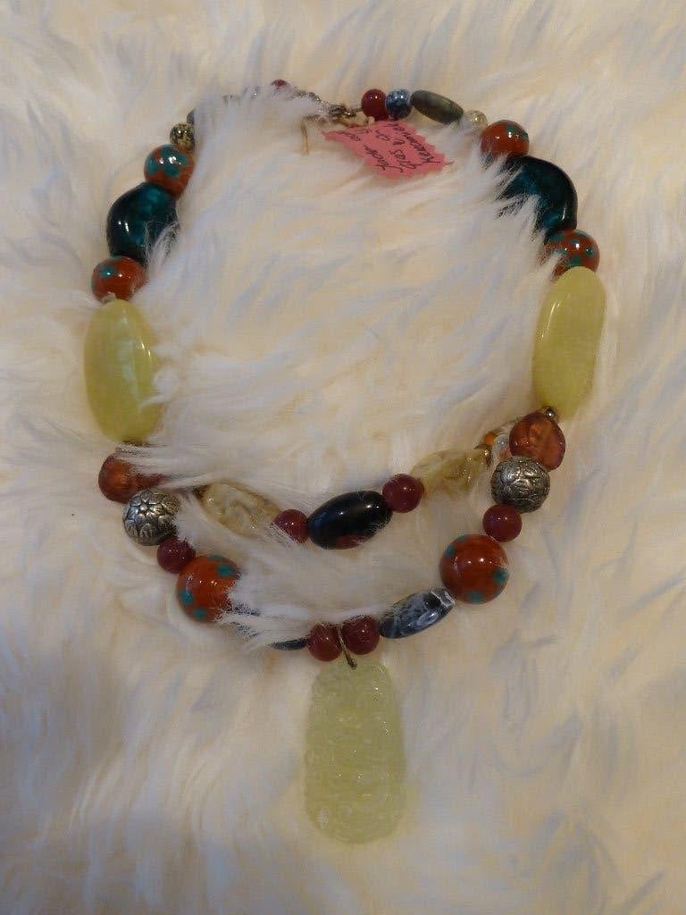 Unieke ketting Handgemaakt, Sieraden, Tassen en Uiterlijk, Kettingen, Ophalen of Verzenden, Nieuw, Overige materialen