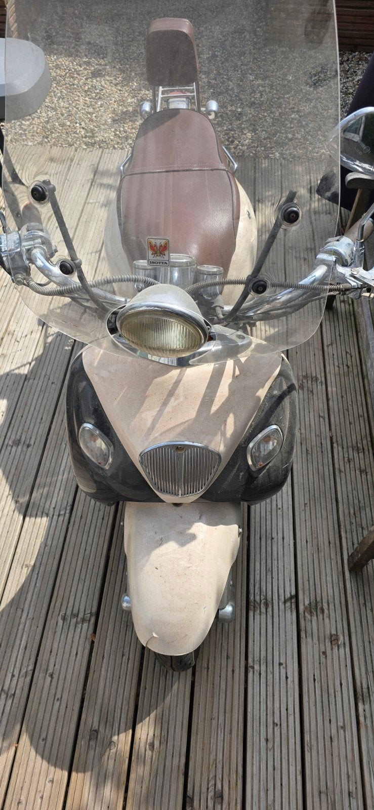 Grande Retro Scooter - Beige/Bruin, 12177 km, Ophalen, Gebruikt, Benzine, Overige merken