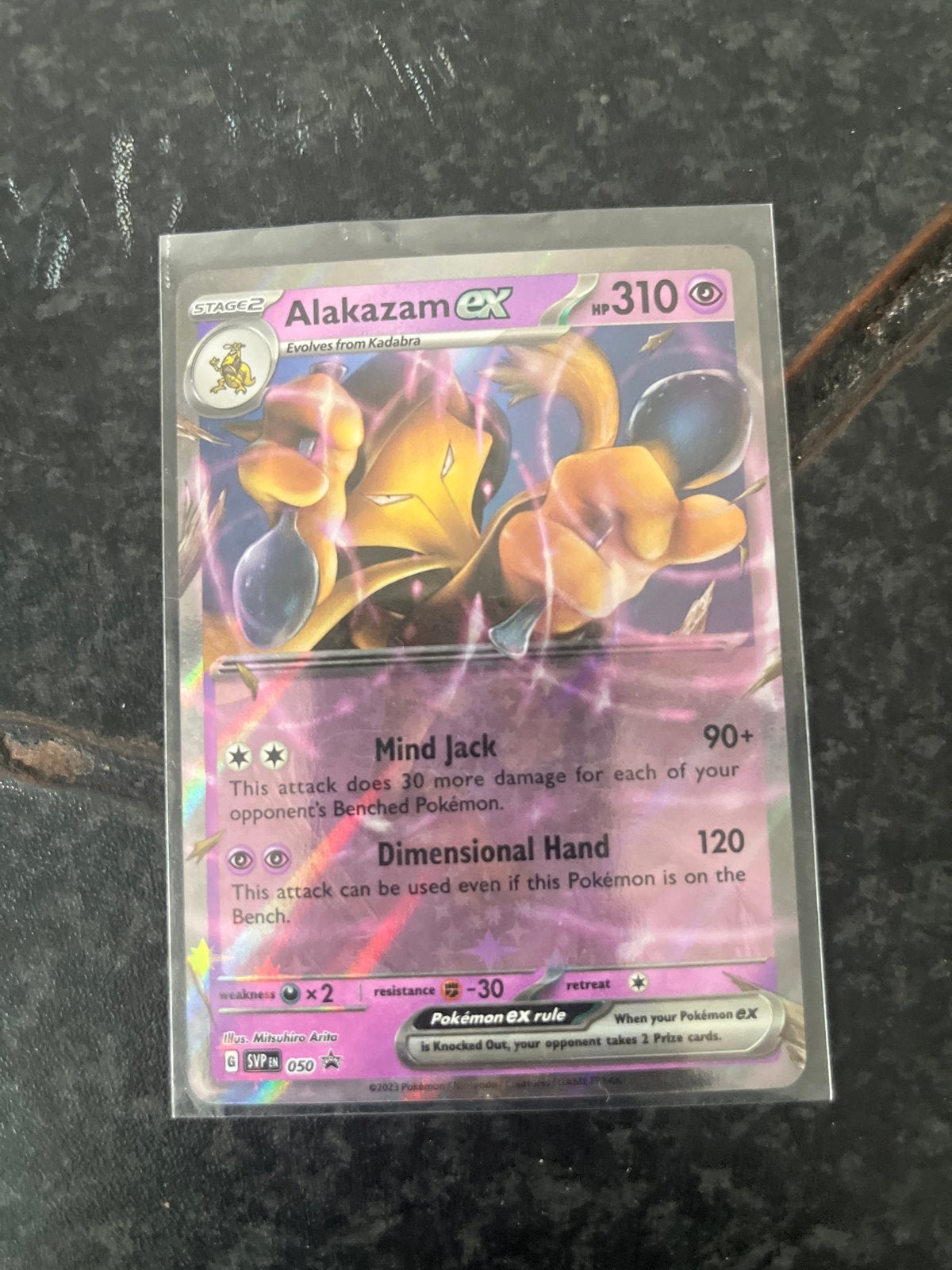 Alakazam ex 310 HP Pokémon kaart, Ophalen, Zo goed als nieuw, Losse kaart, Foil