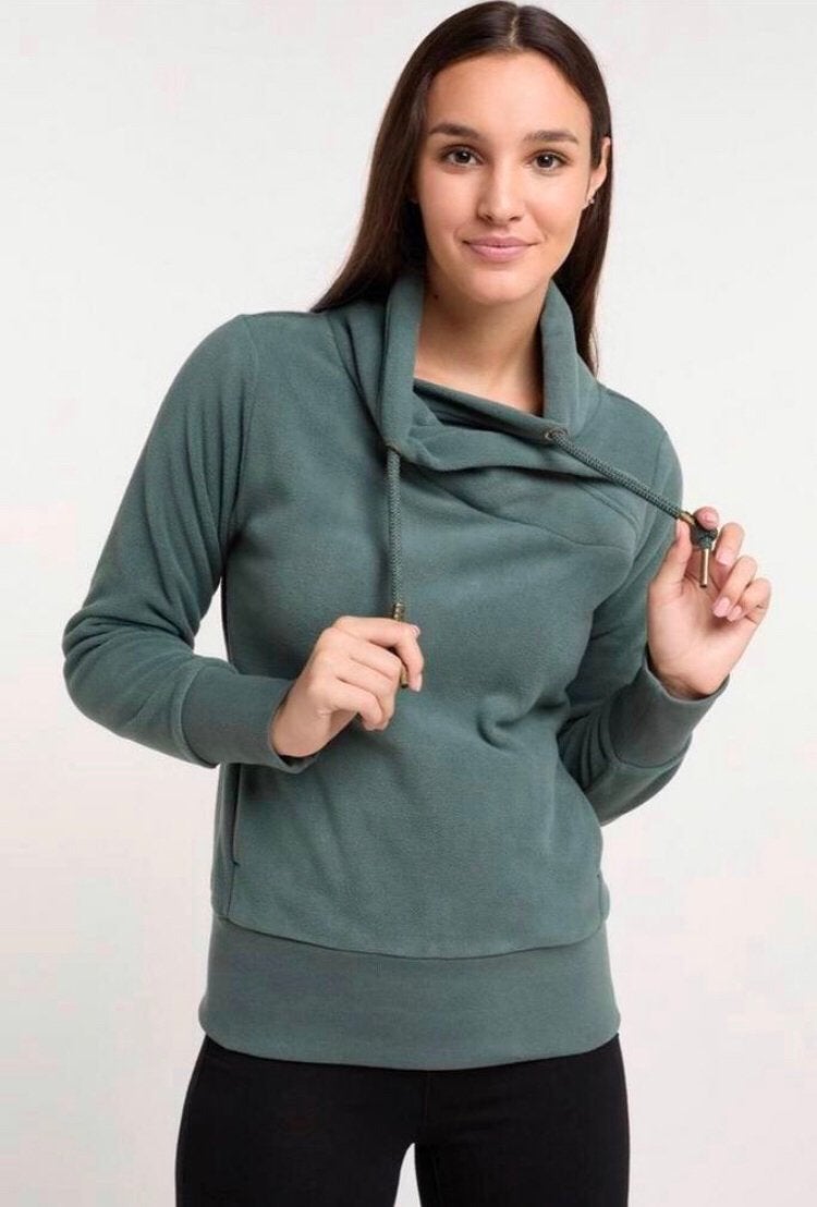 Ragwear vegan fleece sweater trui groen NESKA winter M - XXL, Ragwear, Ragwear, Maat 46/48 (XL) of groter, Nieuw
